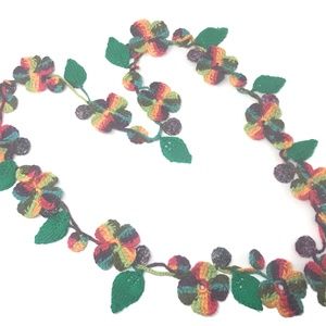 Handmade Necklace Flower Scarf